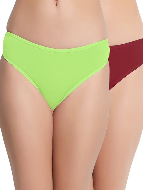 multi colored solid panty combo - 19224855 - Very Small Image - 1