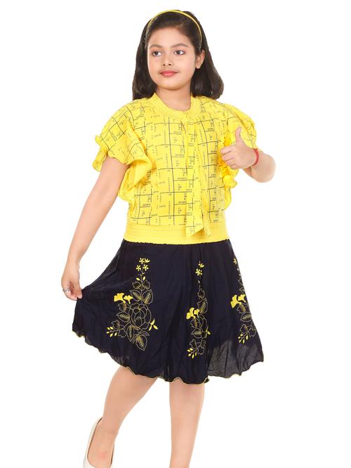 yellow rayon skirt - 19225018 - Very Small Image - 1