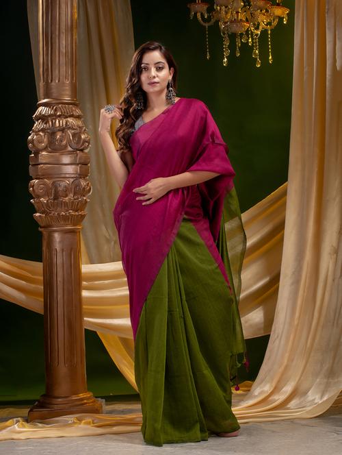 women's self design multi colored saree with blouse - 19225254 - Very Small Image - 1