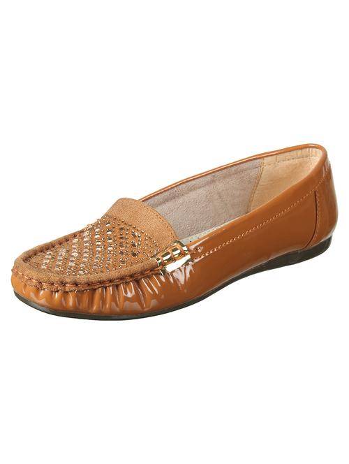 tan patent leather slip on loafers - 19226063 - Very Small Image - 1