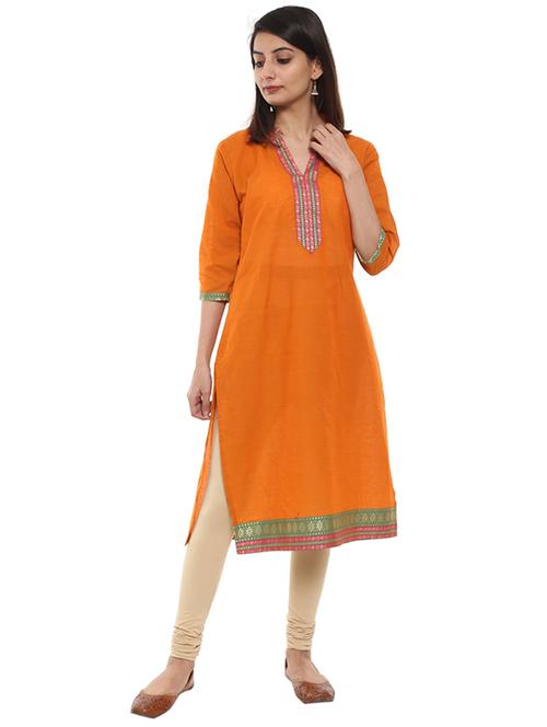 women's straight kurta - 19226178 - Very Small Image - 1