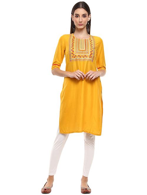 women's straight kurta - 19226259 - Very Small Image - 1