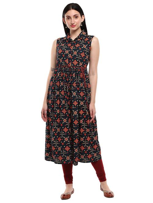 women printed straight kurta - 19226270 - Very Small Image - 1