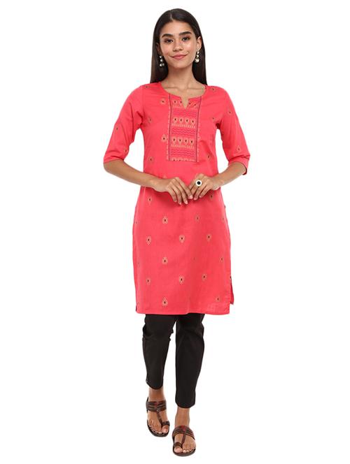 women's straight kurta - 19226306 - Very Small Image - 1