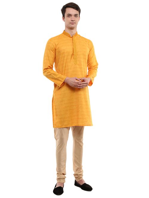 orange self design ethnic wear set - 19226591 - Very Small Image - 1