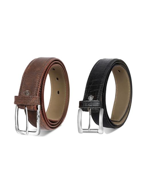 pack of 2 leatherette belt - 19226900 - Very Small Image - 1