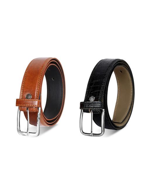 pack of 2 leatherette belt - 19227097 - Very Small Image - 1