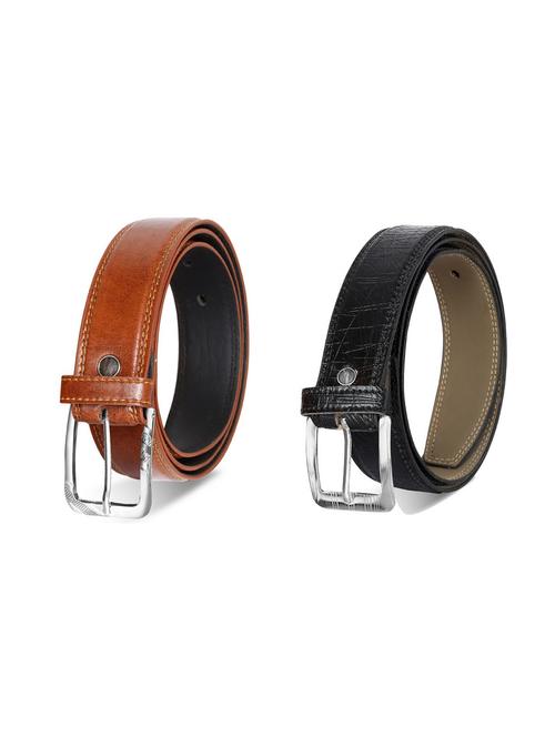 combo pack of multi colored leatherette belts - 19227302 - Very Small Image - 1