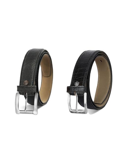 combo pack of black leatherette belts - 19227305 - Very Small Image - 1