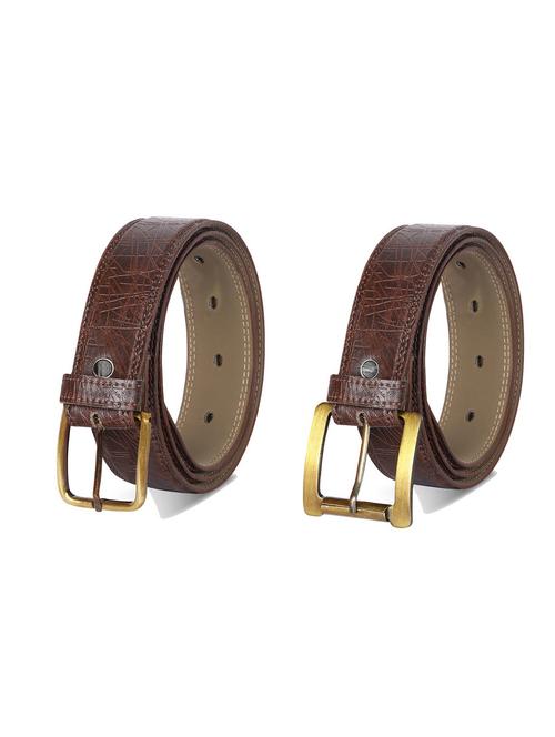 combo pack of brown leatherette belts - 19227377 - Very Small Image - 1