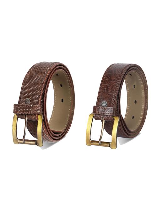 combo pack of brown leatherette belts - 19227411 - Very Small Image - 1