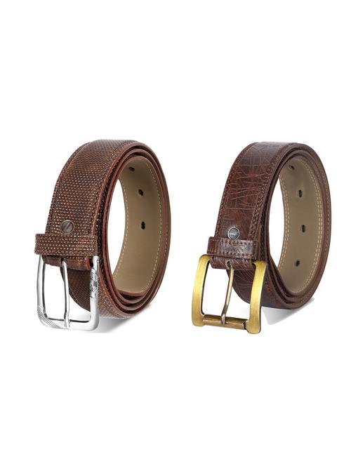 combo pack of brown leatherette belts - 19227415 - Very Small Image - 1