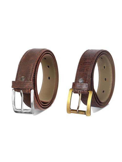 combo pack of brown leatherette belts - 19227416 - Very Small Image - 1
