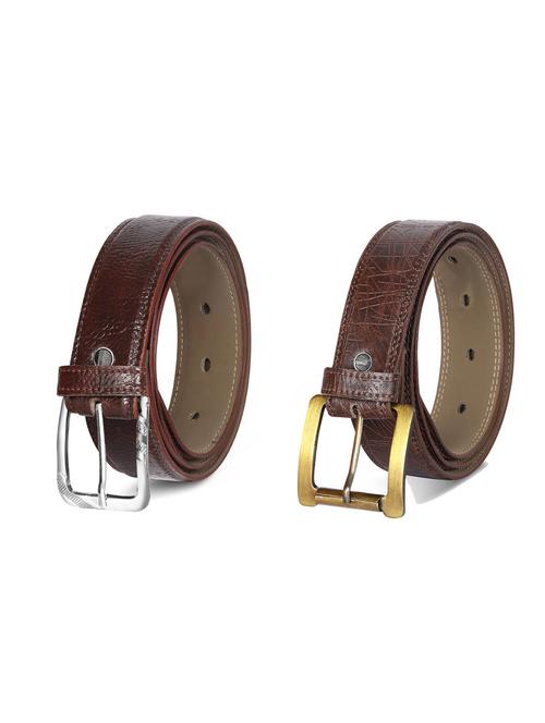 combo pack of brown leatherette belts - 19227433 - Very Small Image - 1