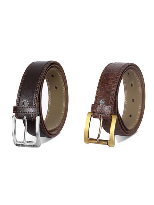combo pack of brown leatherette belts - 19227452 - Very Small Image - 1