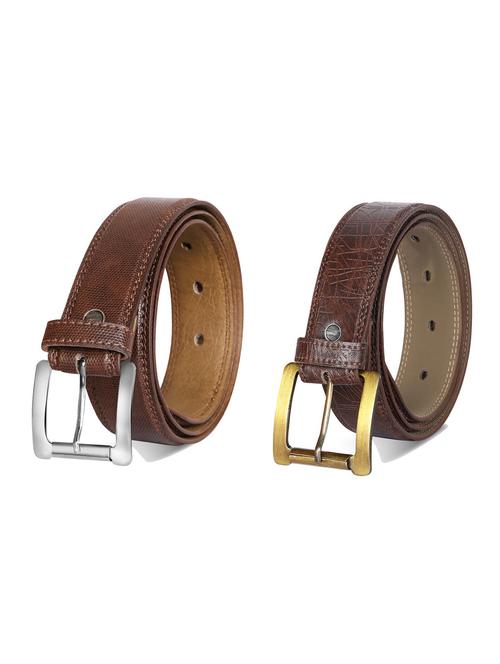 combo pack of brown leatherette belts - 19227466 - Very Small Image - 1