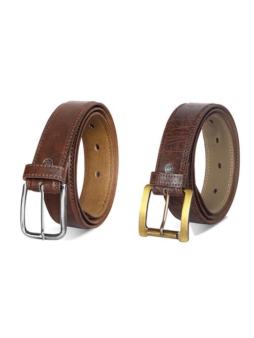 combo pack of brown leatherette belts - 19227468 - Very Small Image - 1