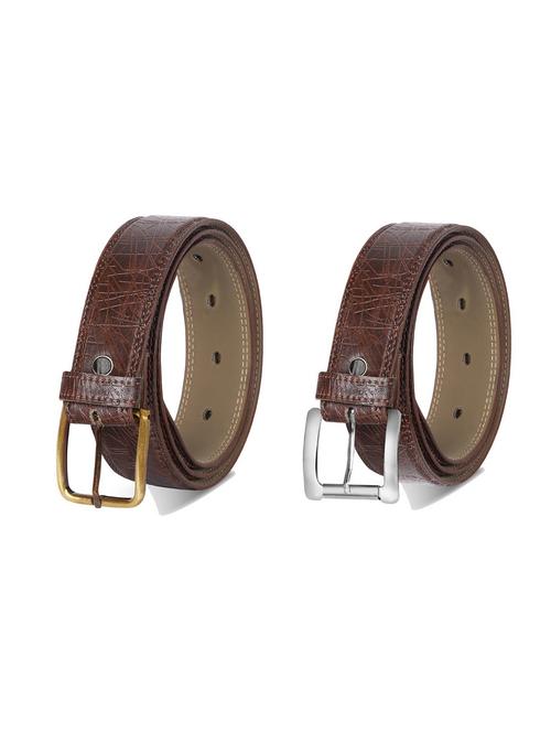 combo pack of brown leatherette belts - 19227477 - Very Small Image - 1