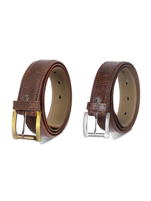 combo pack of brown leatherette belts - 19227511 - Very Small Image - 1