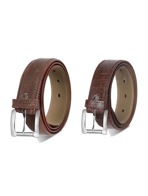 combo pack of brown leatherette belts - 19227512 - Very Small Image - 1