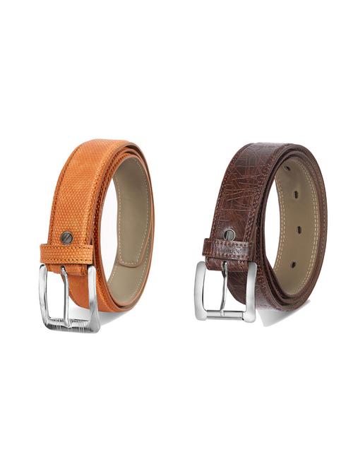 combo pack of multi colored leatherette belts - 19227522 - Very Small Image - 1