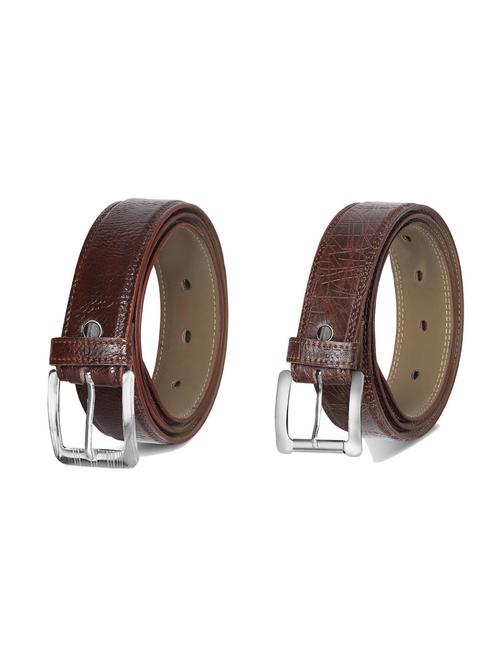 combo pack of brown leatherette belts - 19227534 - Very Small Image - 1