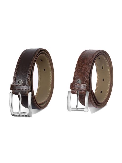 combo pack of brown leatherette belts - 19227552 - Very Small Image - 1