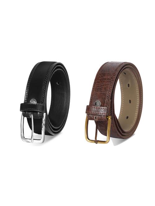 combo pack of multi colored leatherette belt - 19227590 - Very Small Image - 1