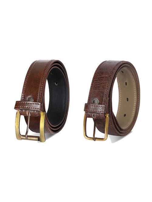 combo pack of brown leatherette belts - 19227592 - Very Small Image - 1