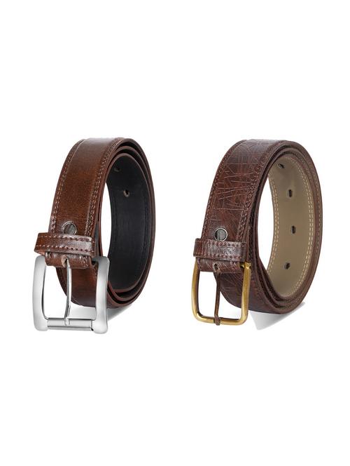 combo pack of brown leatherette belts - 19227593 - Very Small Image - 1