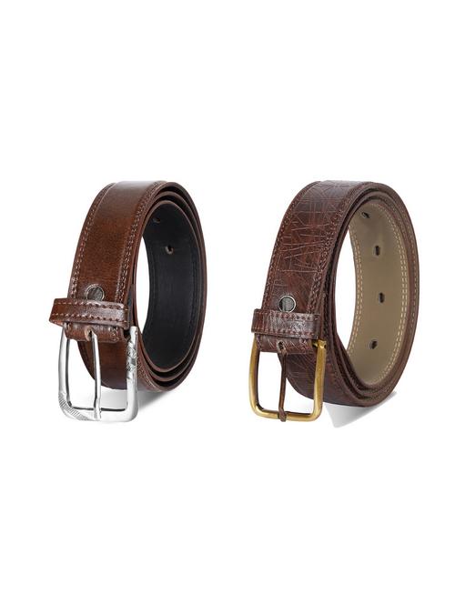 combo pack of brown leatherette belts - 19227596 - Very Small Image - 1