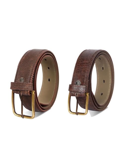 combo pack of brown leatherette belts - 19227612 - Very Small Image - 1