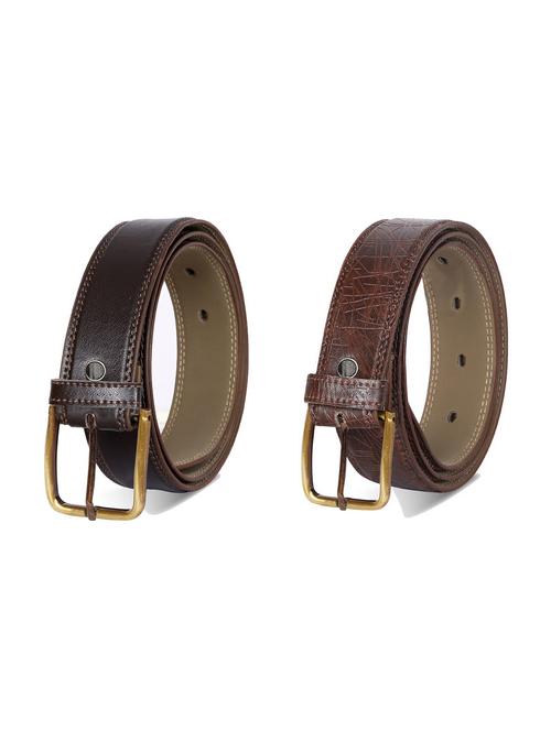combo pack of brown leatherette belts - 19227648 - Very Small Image - 1