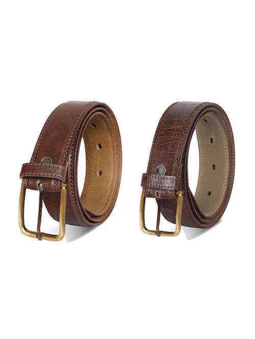 combo pack of brown leatherette belts - 19227666 - Very Small Image - 1