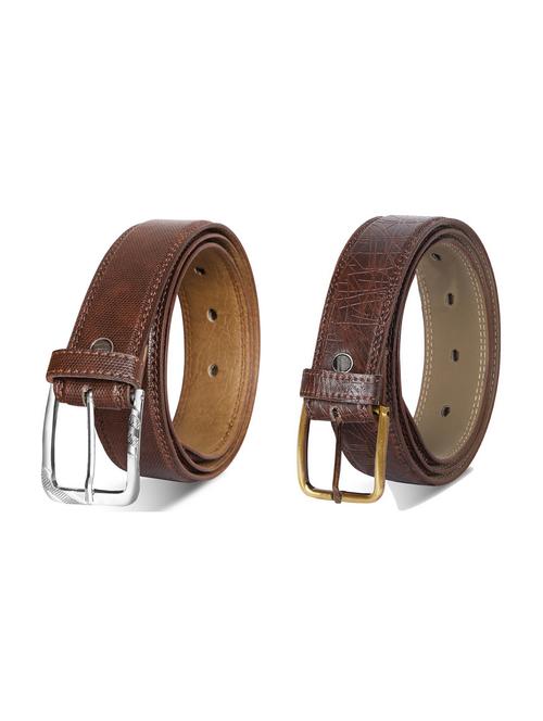 combo pack of brown leatherette belts - 19227668 - Very Small Image - 1