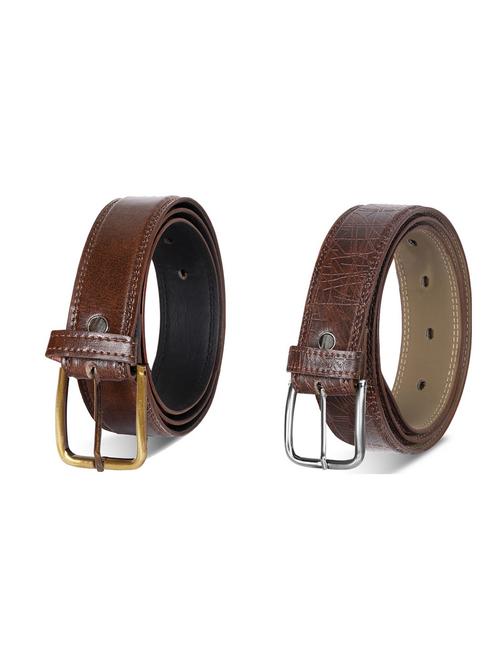 combo pack of brown leatherette belts - 19227692 - Very Small Image - 1