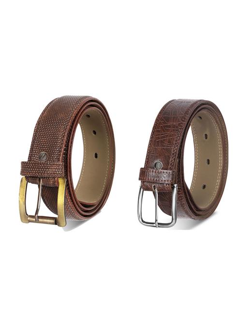 combo pack of brown leatherette belts - 19227708 - Very Small Image - 1