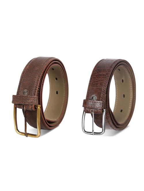 combo pack of brown leatherette belts - 19227710 - Very Small Image - 1