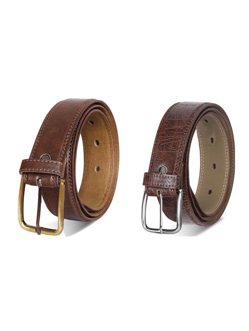 combo pack of brown leatherette belts - 19227764 - Very Small Image - 1
