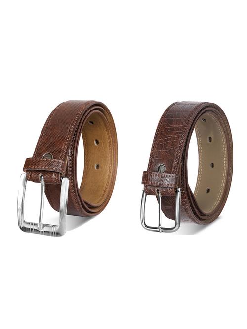 combo pack of brown leatherette belt - 19227767 - Very Small Image - 1