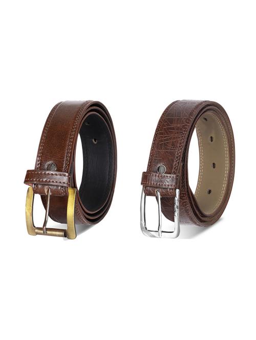 combo pack of brown leatherette belts - 19227787 - Very Small Image - 1