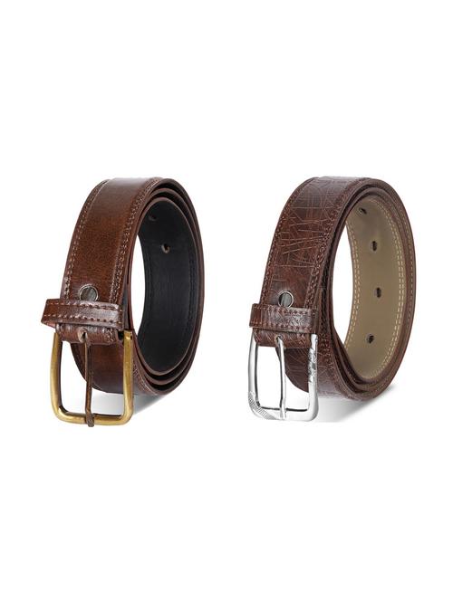 combo pack of brown leatherette belts - 19227789 - Very Small Image - 1