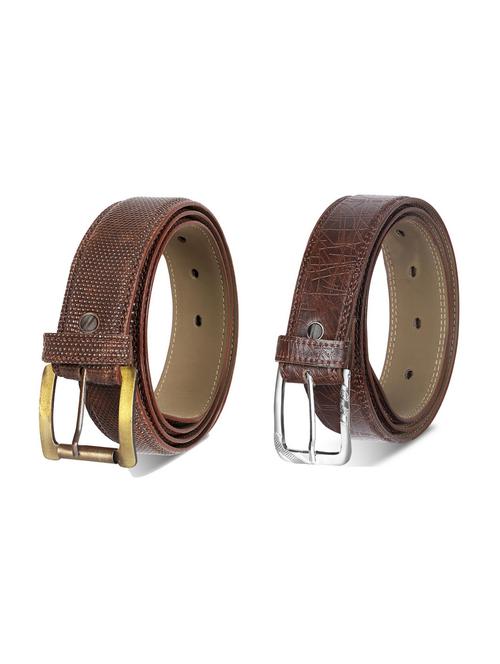 combo pack of brown leatherette belts - 19227805 - Very Small Image - 1