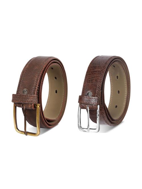 combo pack of brown leatherette belts - 19227807 - Very Small Image - 1