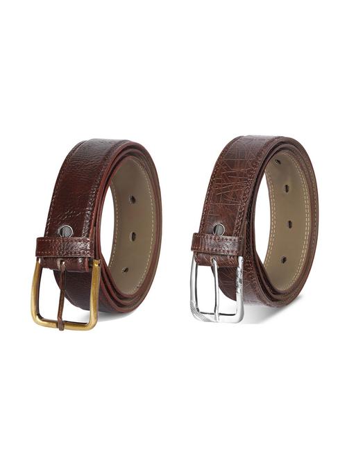 combo pack of brown leatherette belts - 19227825 - Very Small Image - 1