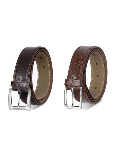 combo pack of brown leatherette belts - 19227842 - Very Small Image - 1