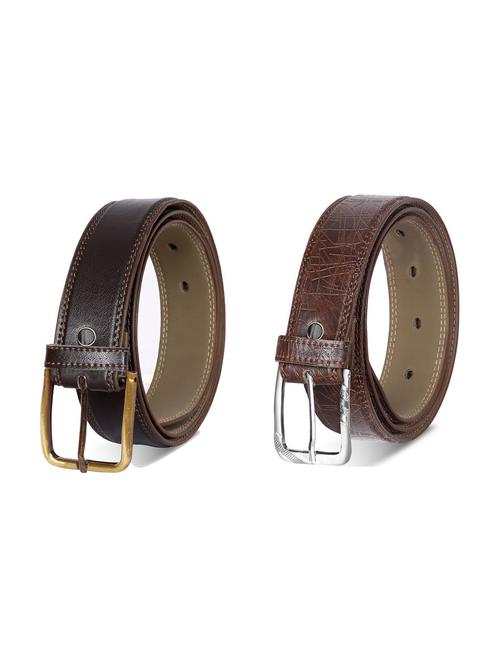 combo pack of brown leatherette belts - 19227843 - Very Small Image - 1