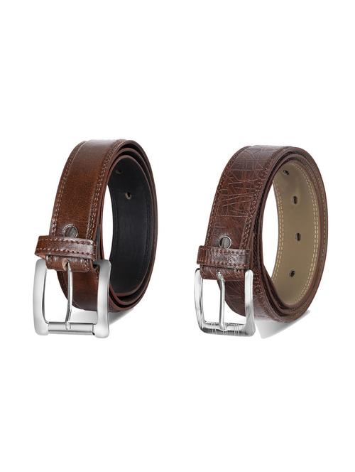 combo pack of brown leatherette belts - 19227884 - Very Small Image - 1