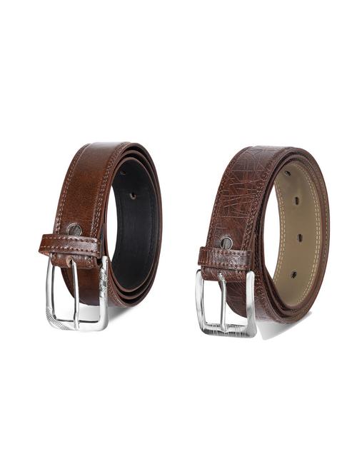 combo pack of brown leatherette belts - 19227887 - Very Small Image - 1