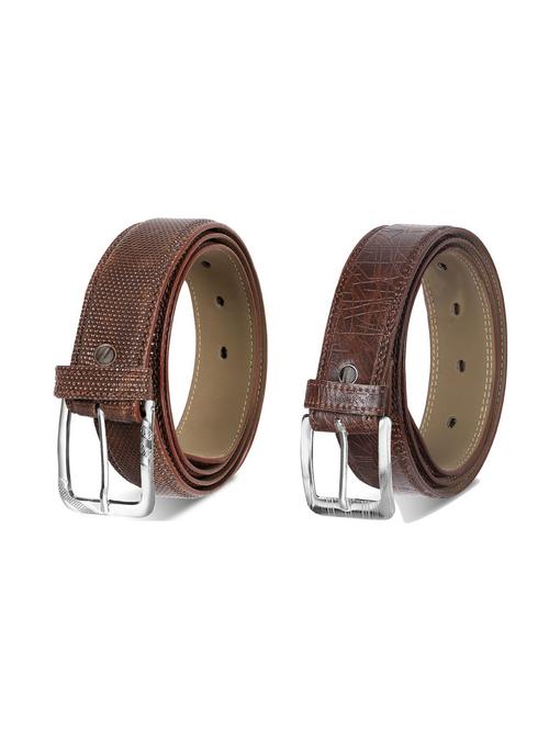 combo pack of brown leatherette belts - 19227905 - Very Small Image - 1